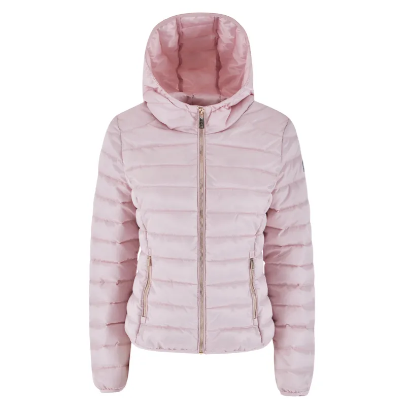 Yes Zee giubbino leggero trapuntato con cappuccio da donna 1004 J418 M600 0441 rosa Cozy Outerwear Double Layered Hood