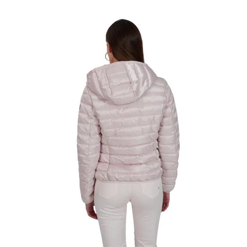 Glasses indoor gathering Yes Zee giubbino leggero trapuntato con cappuccio da donna 1004 J418 M600 0441 rosa