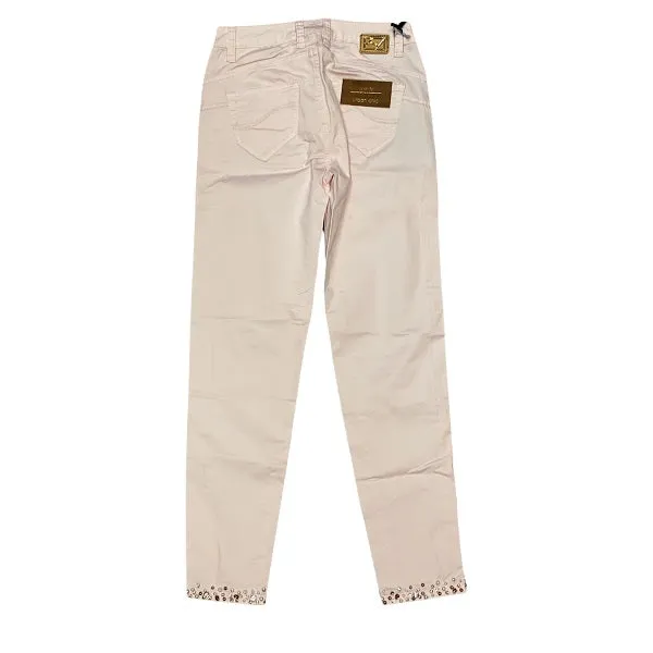 Yes Zee Pantalone 5 tasche donna Push Up P306 FS00 0441 1996 rosa chiaro Fashion Staple Solid shade