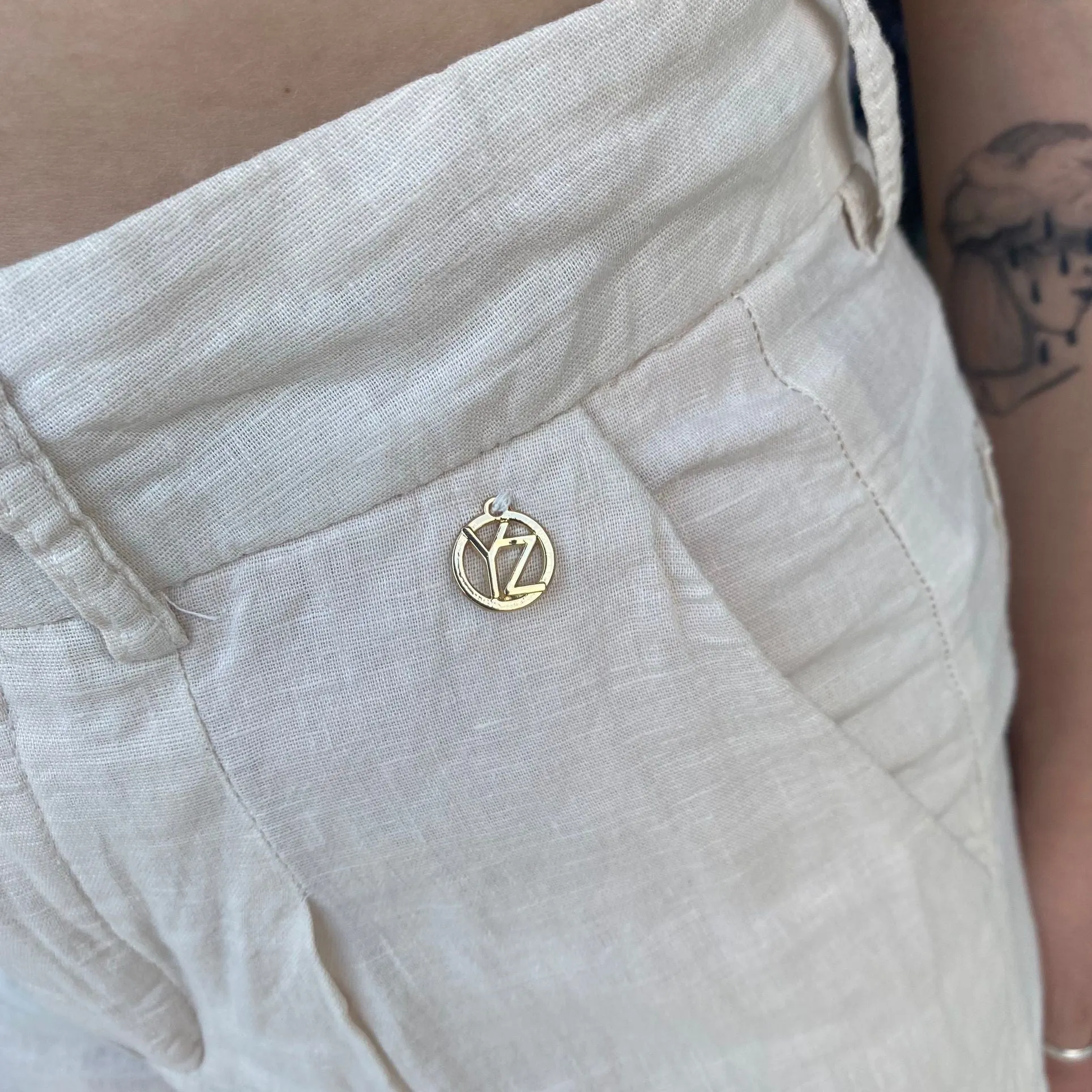 Yes Zee pantalone da donna con tasconi 1714 P356/J400 0250 sabbia Fast Move