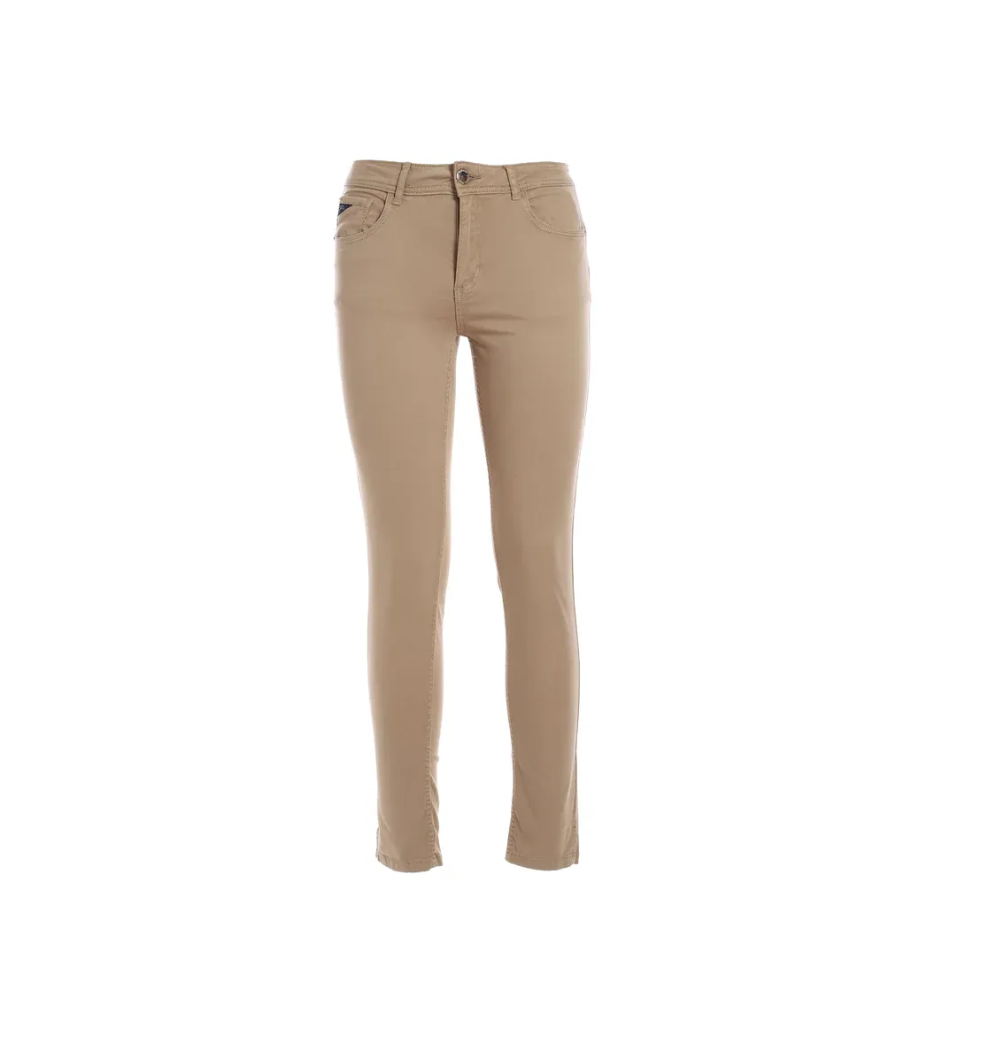 Tapered Look Yes Zee pantalone da donna Push Up in cotone elasticizzato 1319 P377 XX00 0101 beige scuro