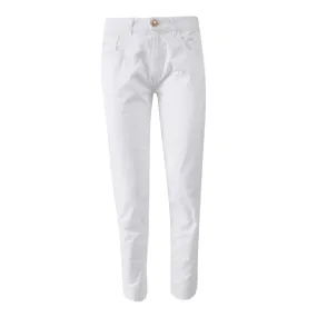 Yes Zee pantalone da donna Push Up in cotone elasticizzato 1319 P377 XX00 0101 bianco Wear Resistant Fabric
