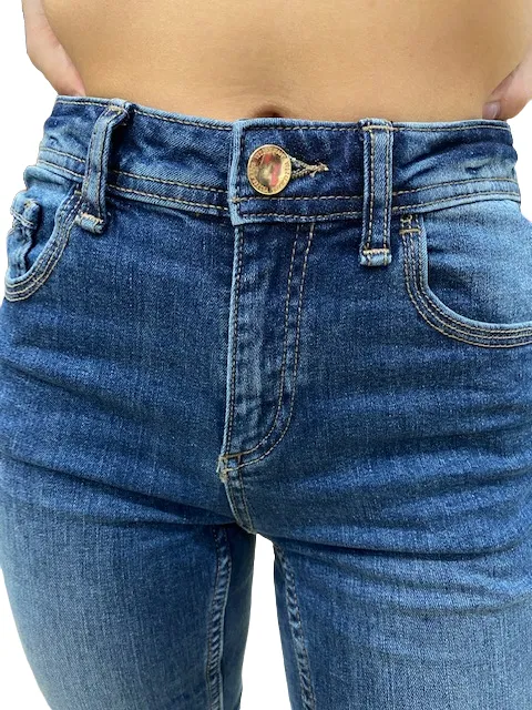 High Waist Minimalist Design Yes Zee Pantalone Jeans donna 5 tasche jeggings P377W205 J712 super stone