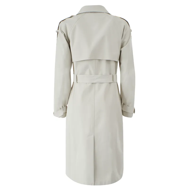 Odor Resistant Yes Zee Trench da donna doppiopetto con cintura O402 KZ00 ecru
