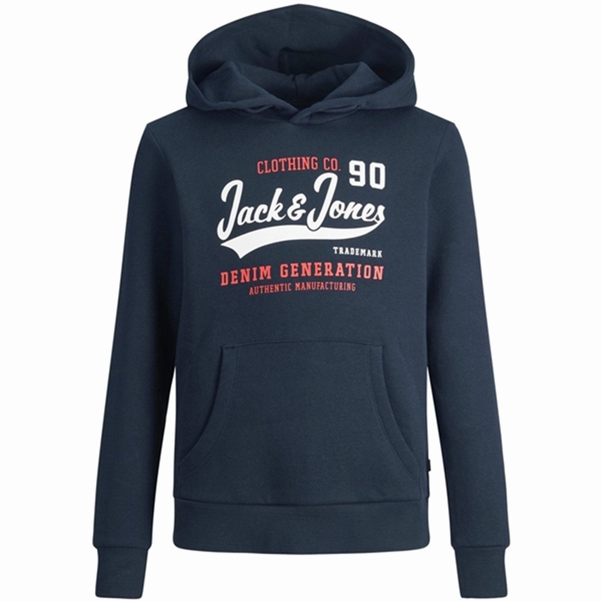 Fray Resistant Finish Jack & Jones Junior Navy Blazer Logo Sweat Hoodie Noos