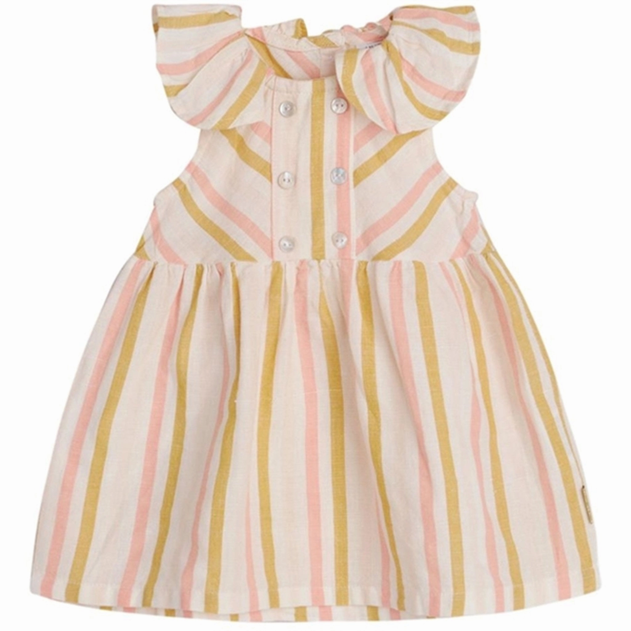 Hust & Claire Baby Kastanje Kjole White Cool Drape Flap-Detail