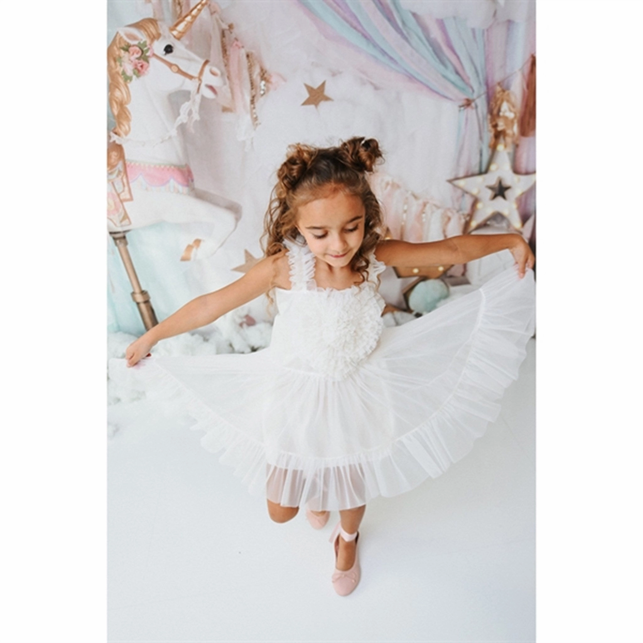 Dolly by Le Petit Heart Dress Lace Up Off White Soft-touch daywear Relax Appeal