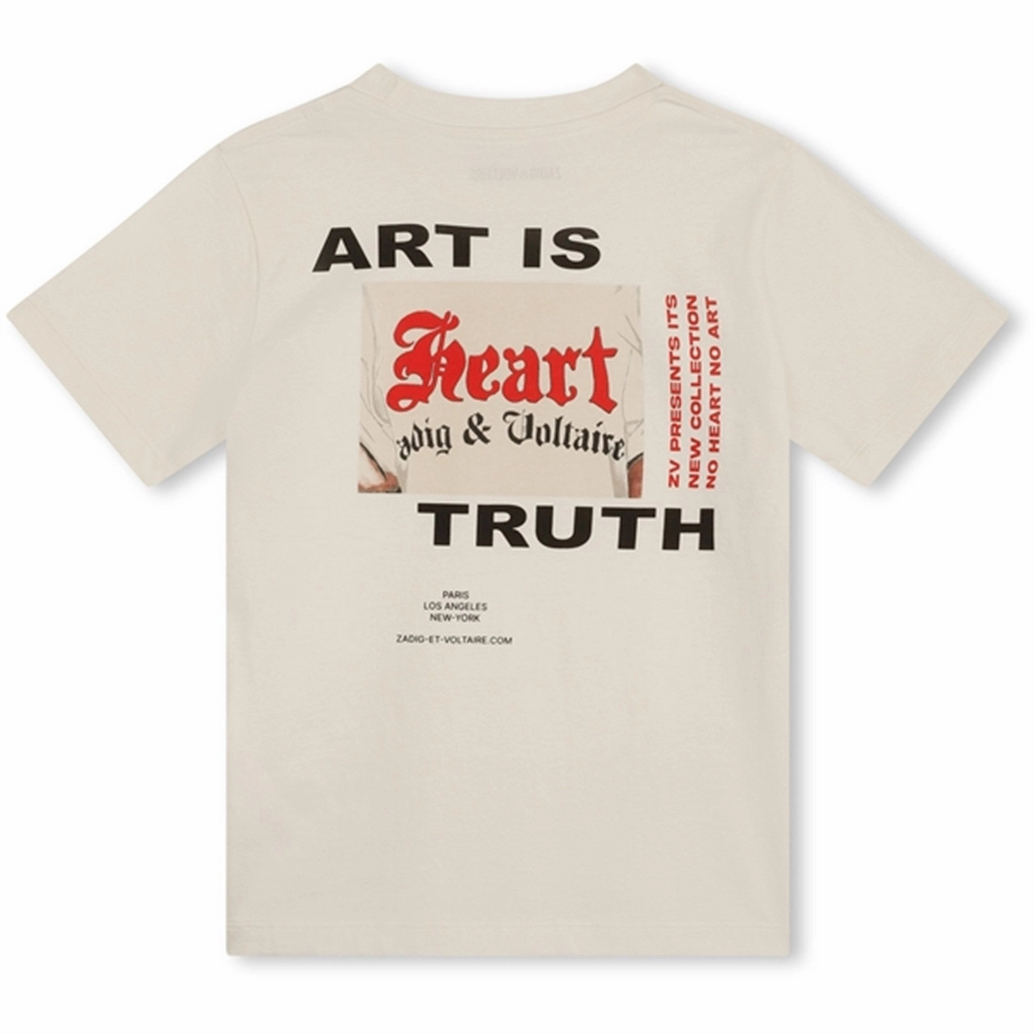 Zadig & Voltaire Cream T-shirt Reinforced Shoulder Seams Solid Color