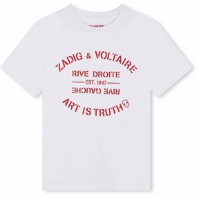 Modern Trend Look Seasonal top Zadig & Voltaire White Short Sleeves Tee-Shirt