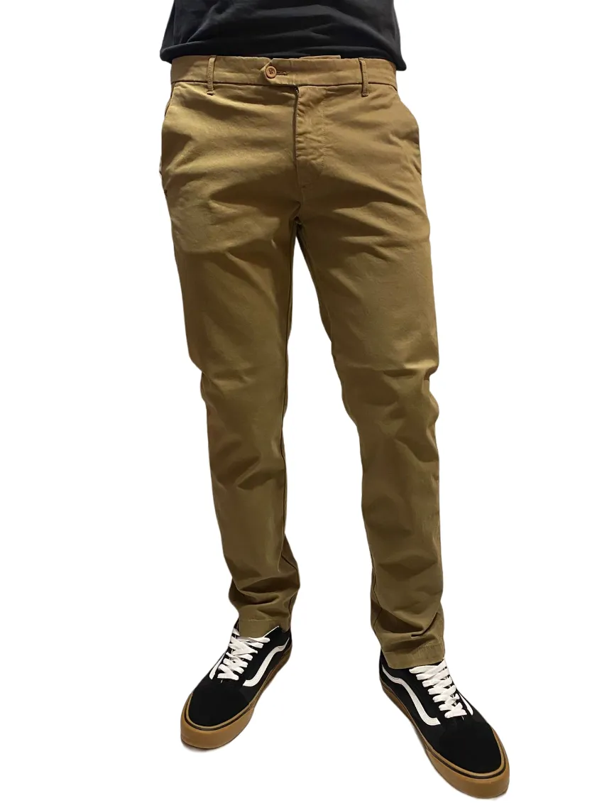 Zero Construction pantalone casual da uomo con tasche America Beddy BED040 2394 BEDDY/6SP tabacco Street Inspired