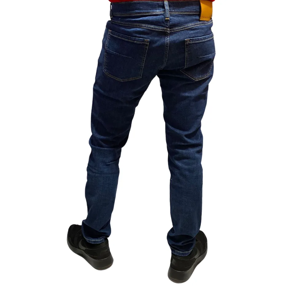 Zero Construction pantalone da uomo jeans 5 tasche Fabaco blu scuro Abrasion Resistant Panels SnagFreeFabric