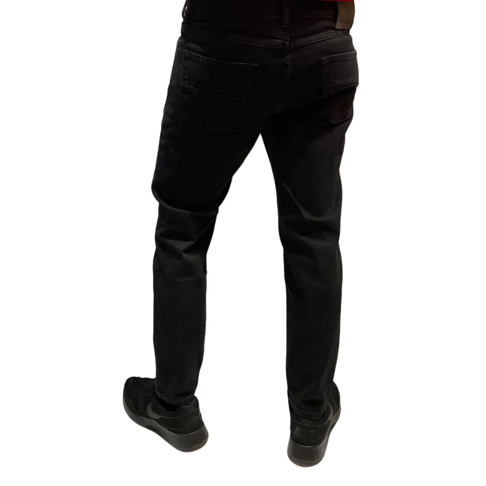 Zero Construction Pantalone Jeans 5 tasche da uomo Oric nero Tapered ankle RecycledMaterial