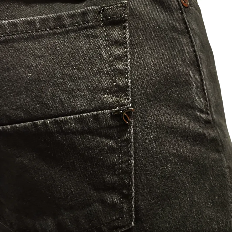 Zero Construction Pantalone Jeans 5 tasche da uomo Oric nero Functional Fashion Stay Dry