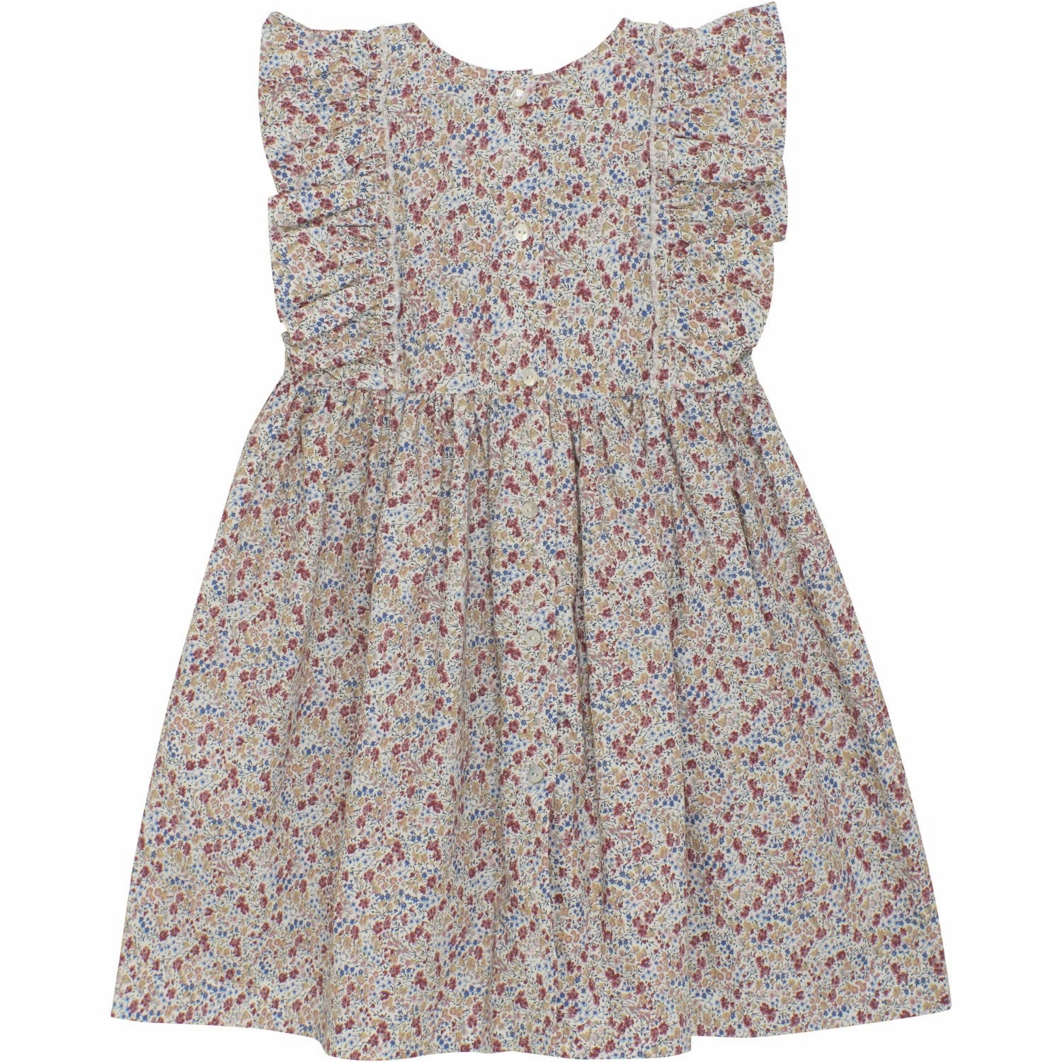 Soft and Stylish Huttelihut Sepia Rose Dress In Liberty Fabric