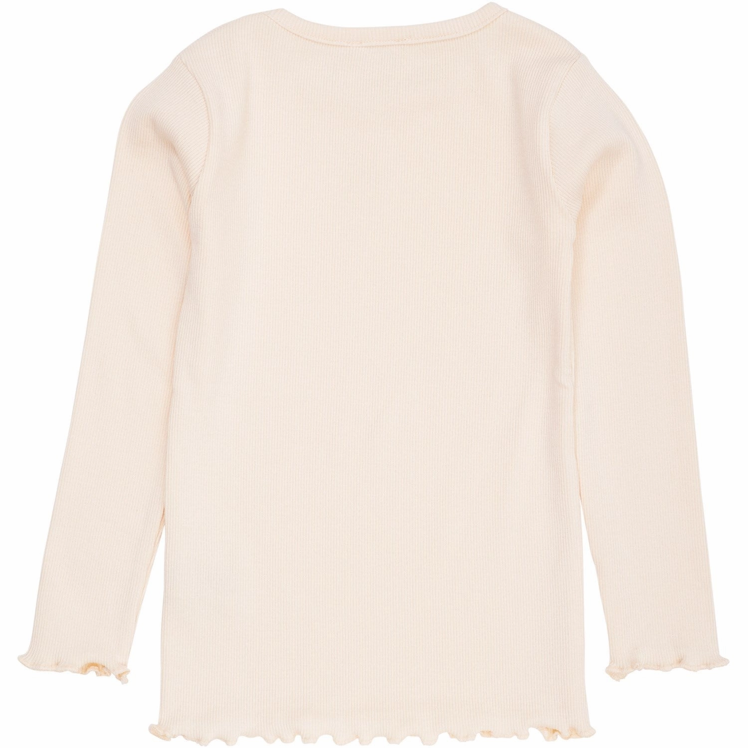 COPENHAGEN COLORS Dusty Rose Modal Rib Ls Tee W. Heart Hole Pattern Quick Release Placket Modern Fit