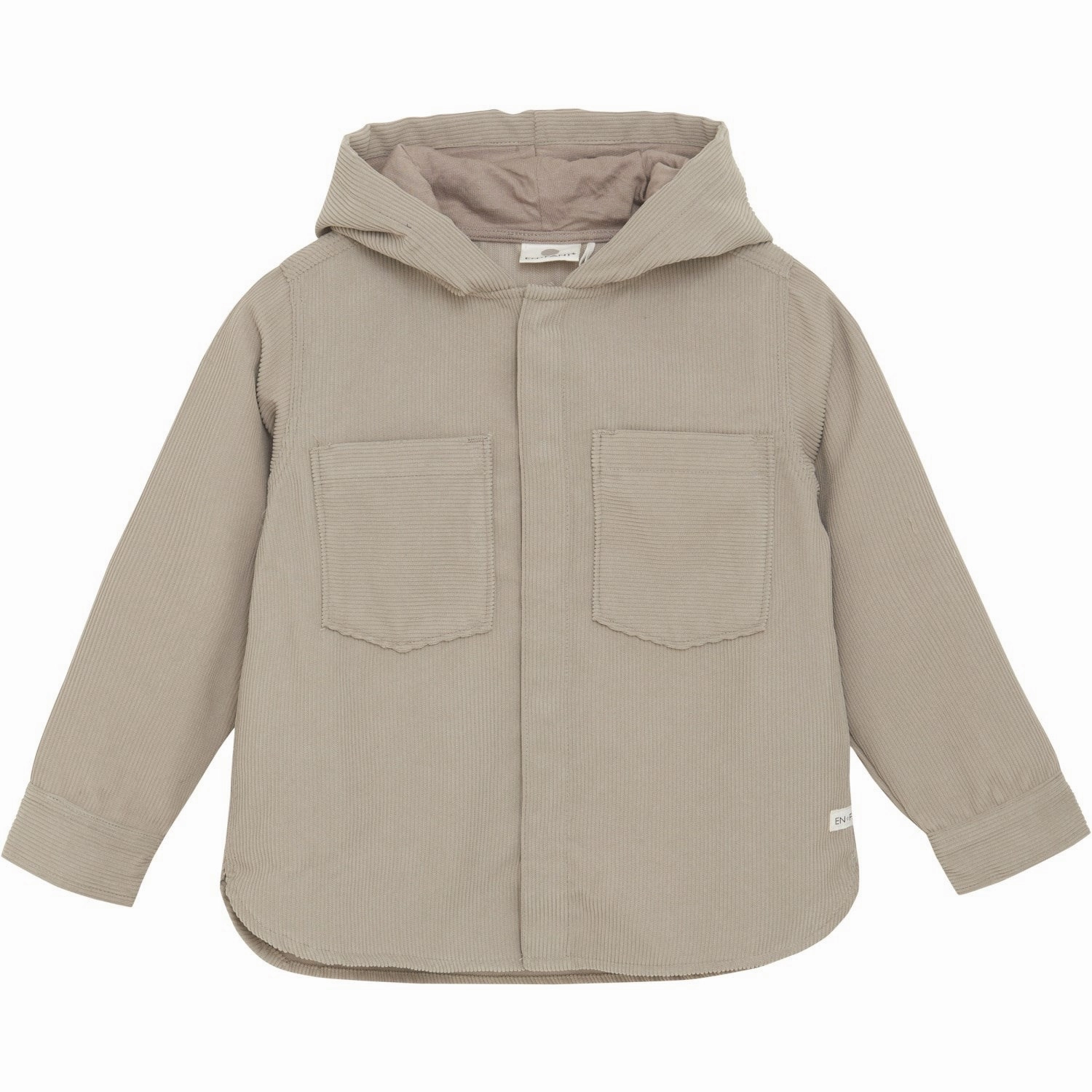 En Fant Fungi Shirt W. Hood Corduroy Cuffed hem Ventilated Back Panel