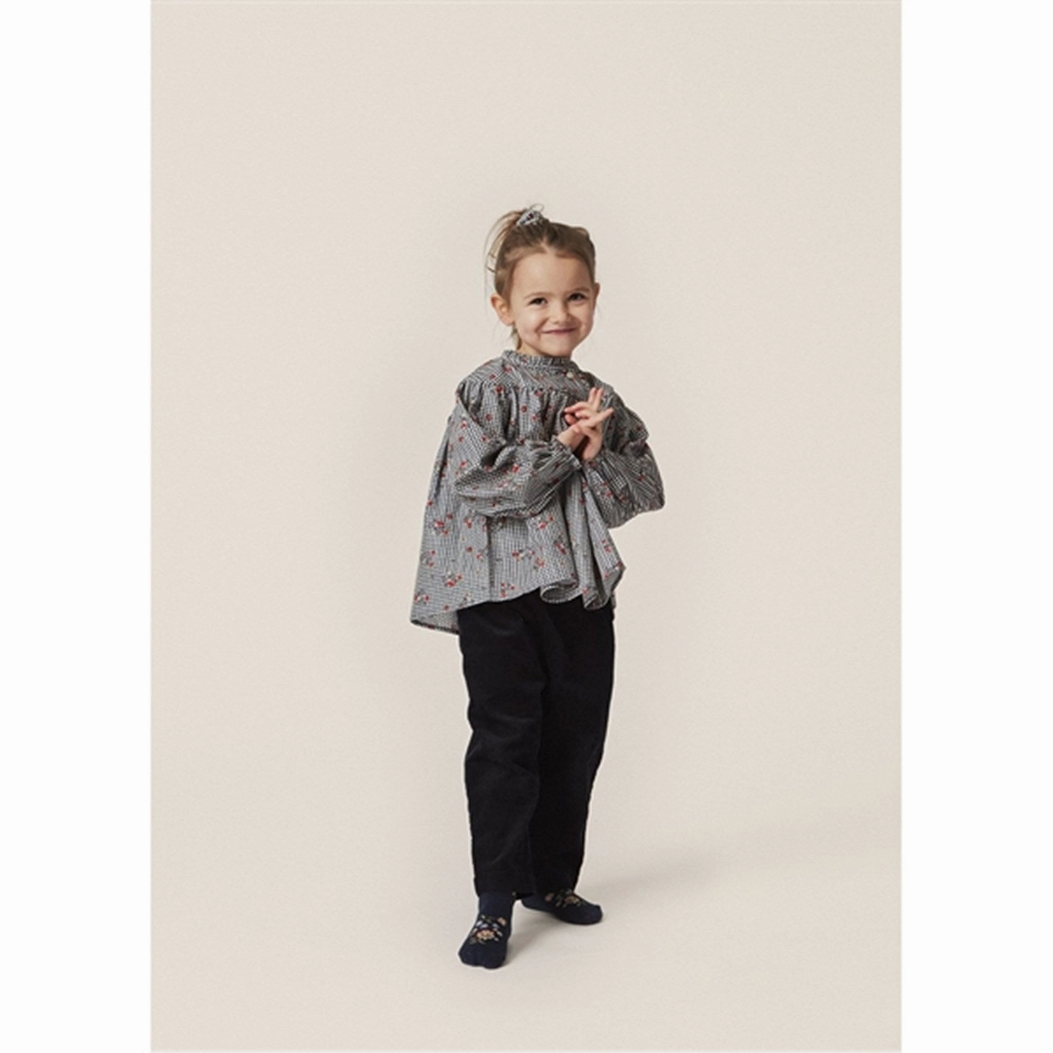 Konges Sl?jd Blossom Check Bibi Blouse Unique Design Beach Ready